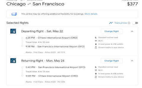 sfo to chicago flights