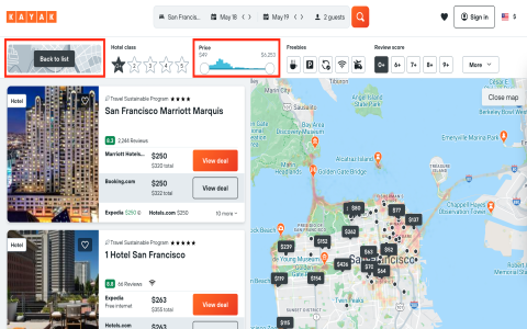 kayak reservation hotel