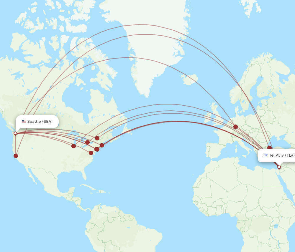 seattle to tlv flights