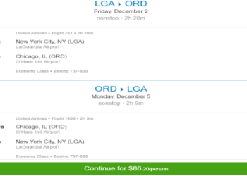 airfare from new york to chicago