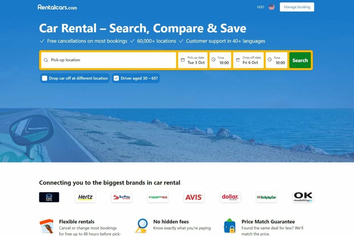 car rental search engines