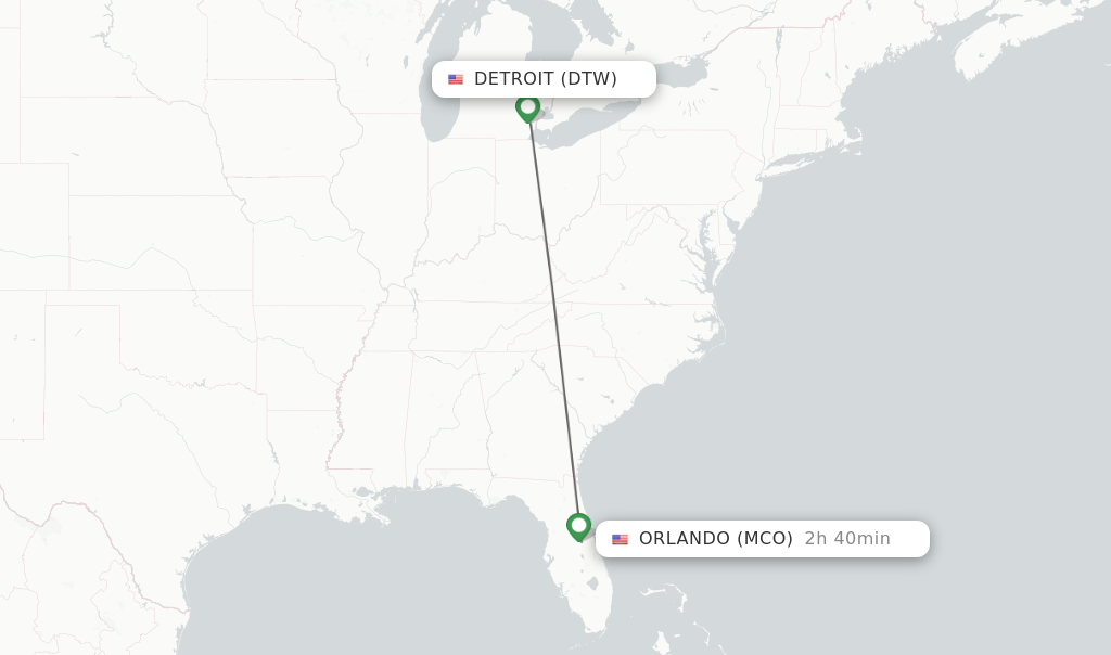 detroit to orlando flights