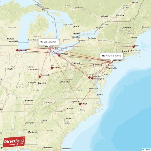 flights to detroit from new york
