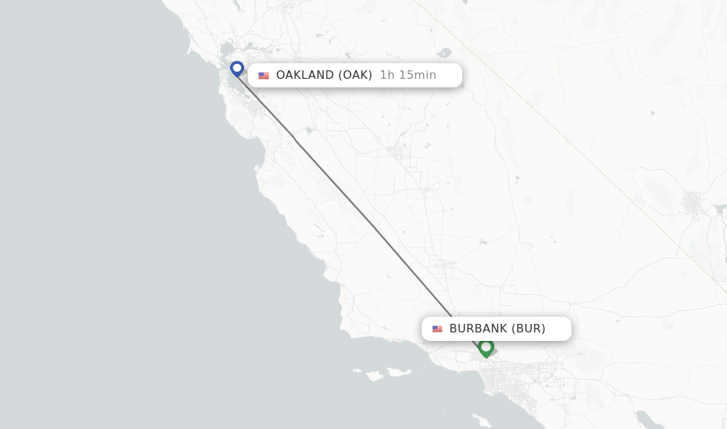 burbank to oakland