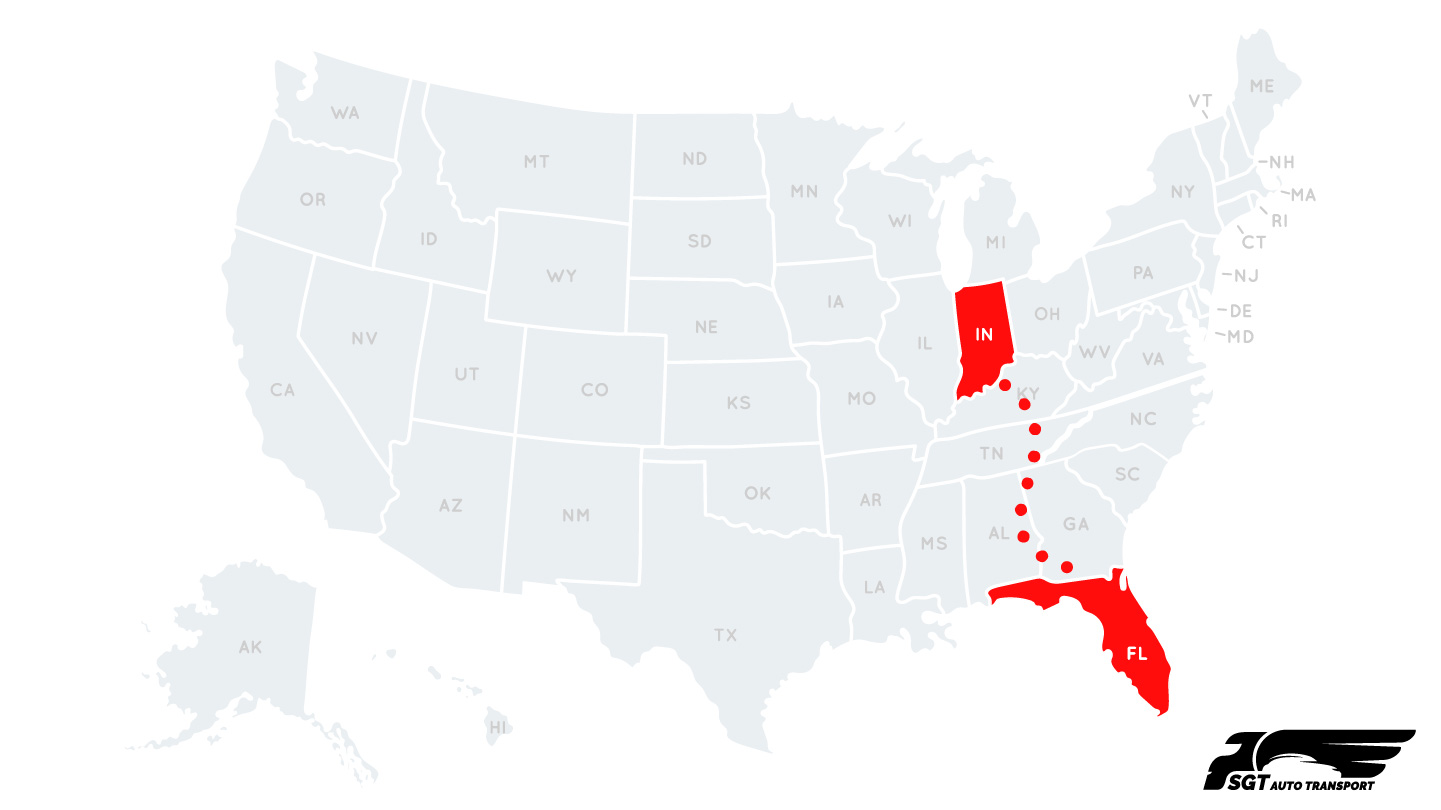 indiana to florida