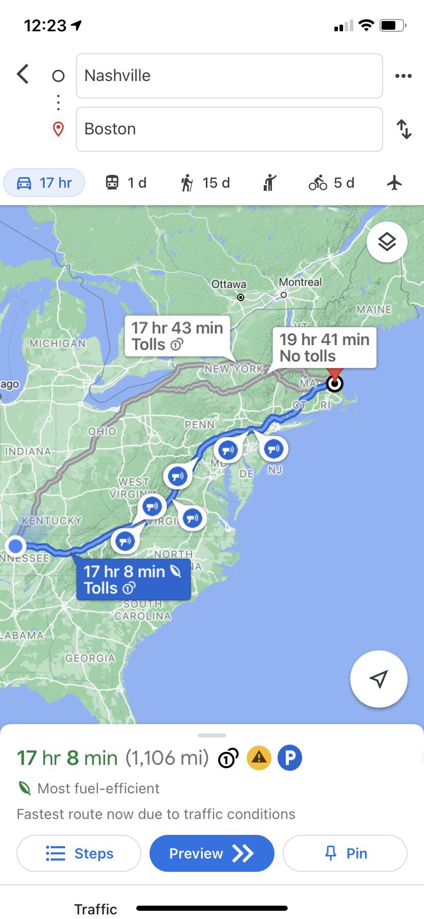 nashville to boston flights