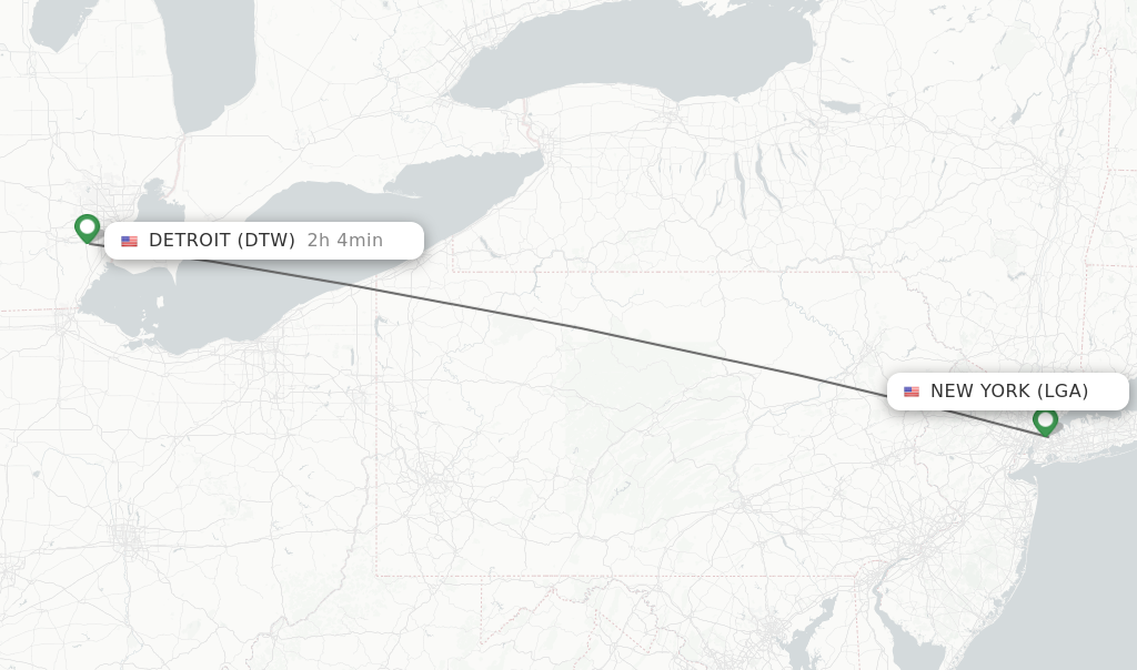 flights to detroit from new york