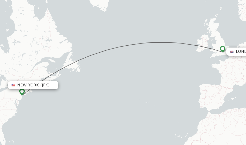 new york to london