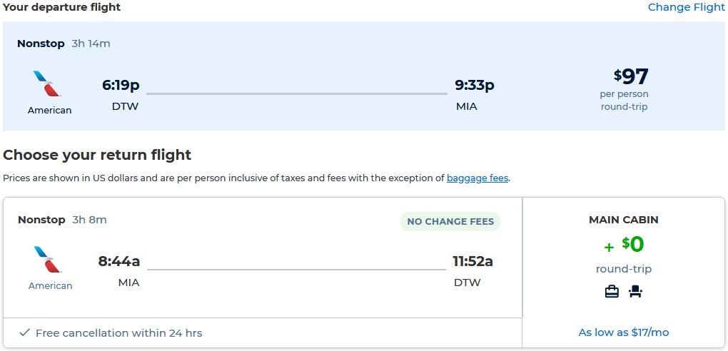 plane tickets from michigan to florida