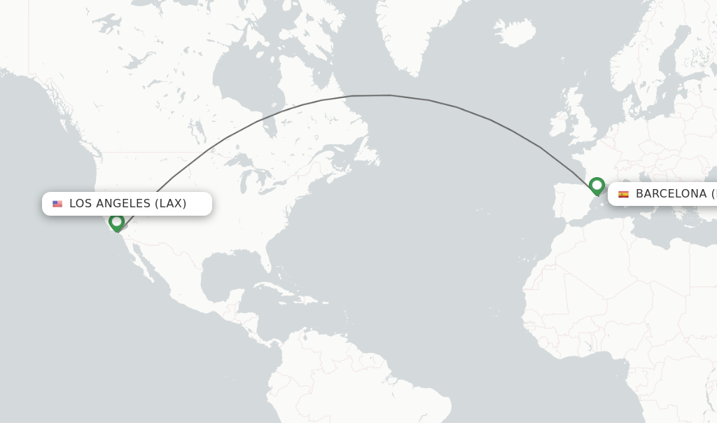 lax to bcn