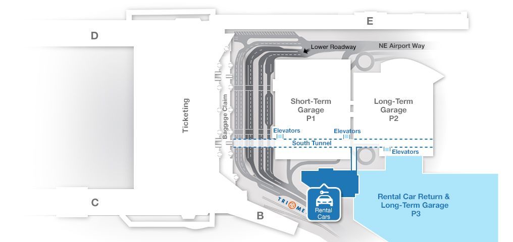 pdx airport rental car