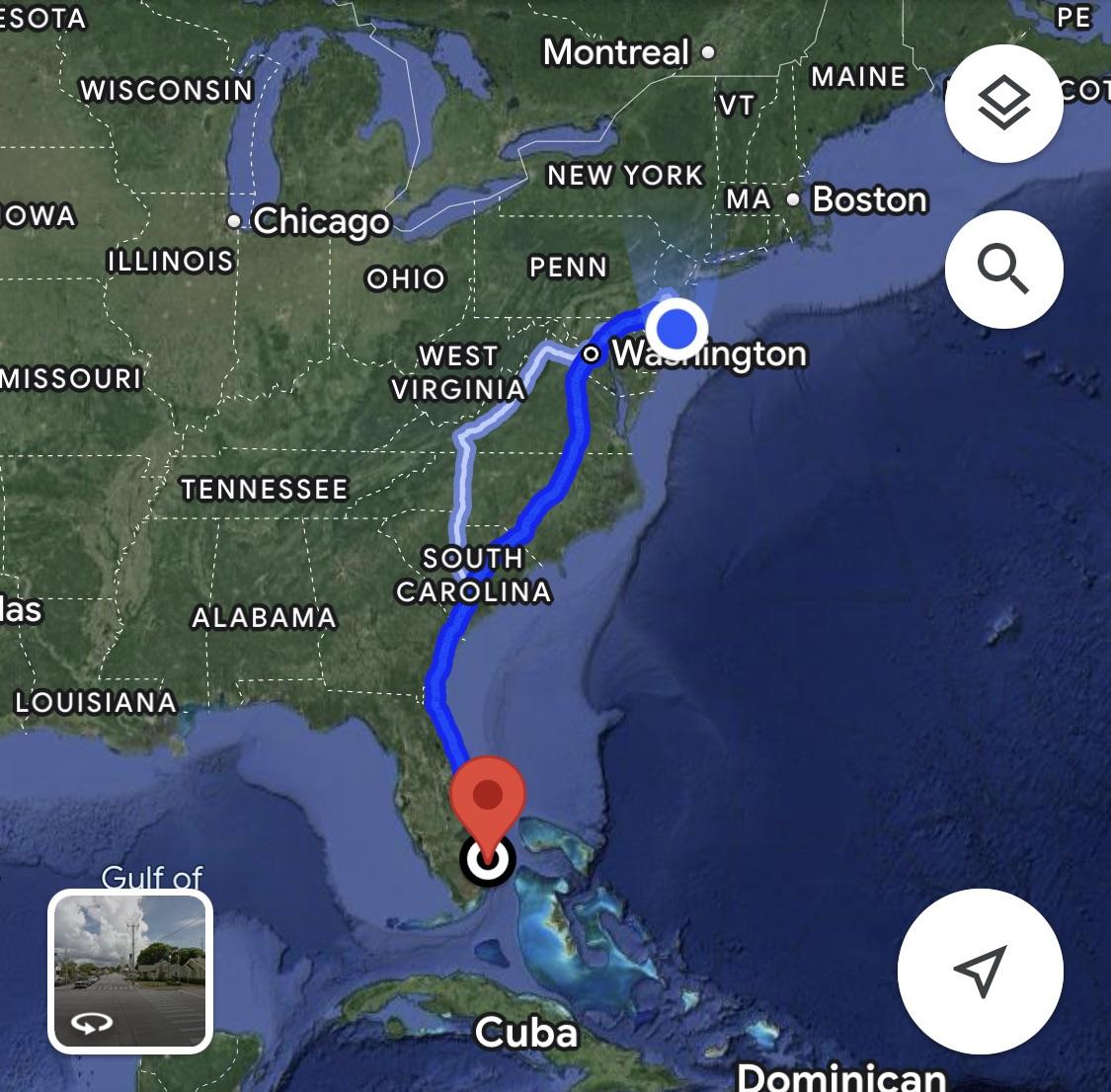 nj to florida
