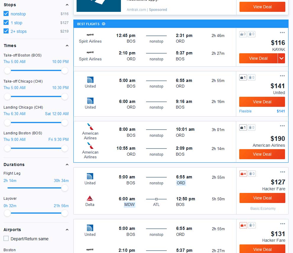 kayak flights airline tickets