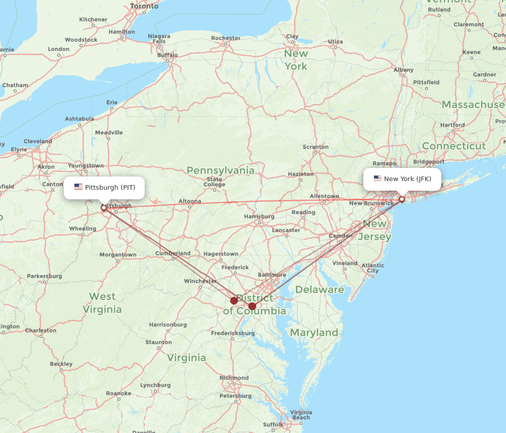 flights from nyc to pittsburgh