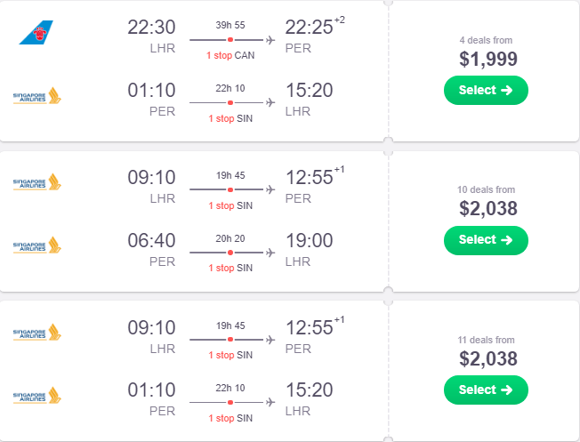 compare flight prices