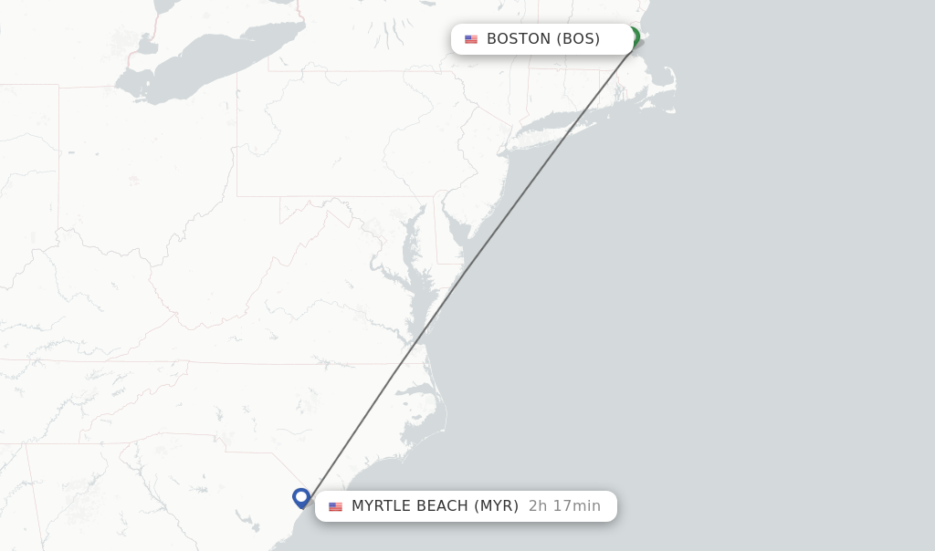 flights from boston to myrtle beach south carolina