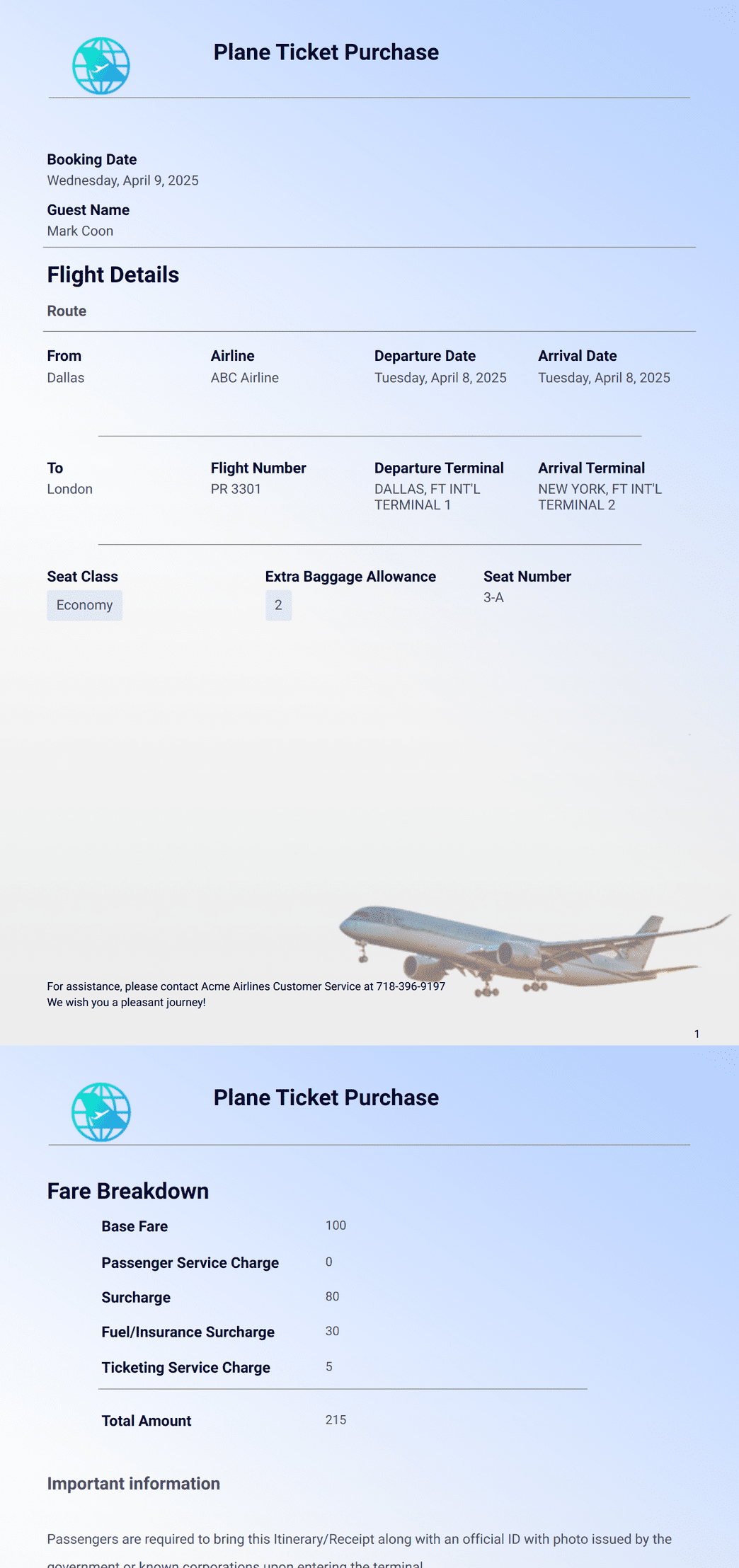 flight ticket online