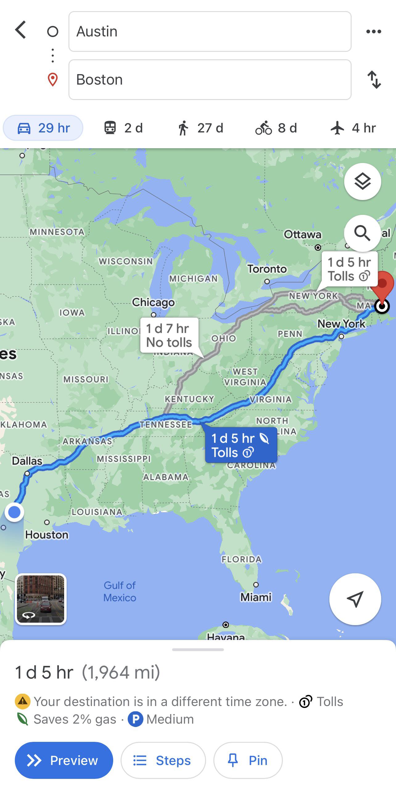 austin to boston