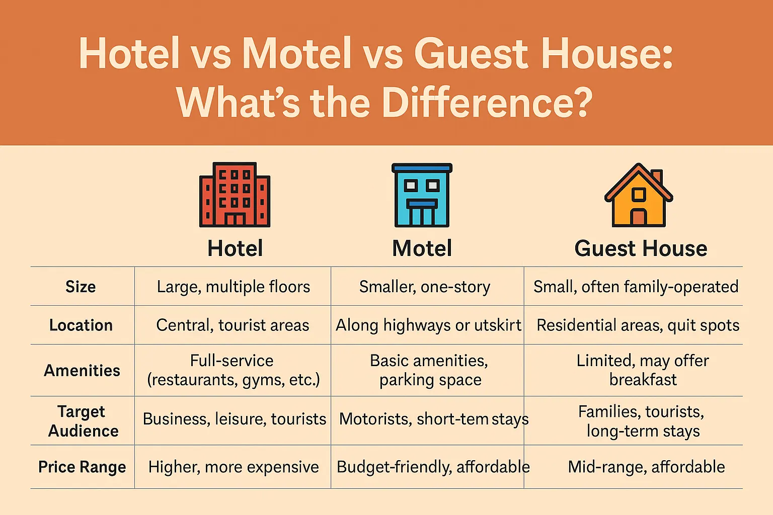 difference between a motel and a hotel